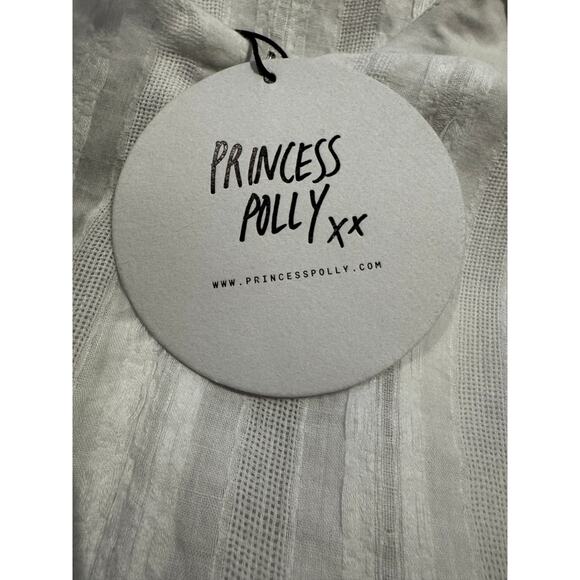 NWT PRINCESS POLLY Lorinda Mini Dress in White Cotton Sz 12 - Picture 6 of 8